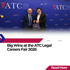 ATC Managing Director Kevin Leong presenting a token of appreciation to retired Federal Court judge Datuk Vernon Ong Lam Kiat at the ATC Legal Careers Fair 2026