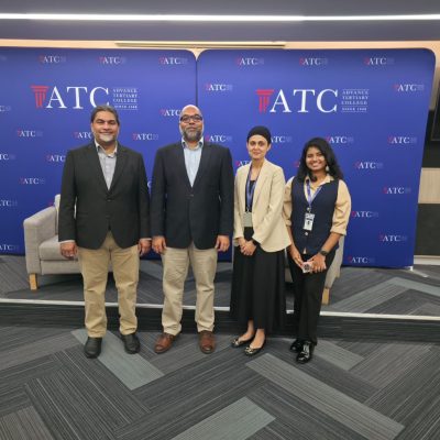 Malaysian Bar President Anand Raj with ATC staff and students after the Legal Careers Week fireside chat
